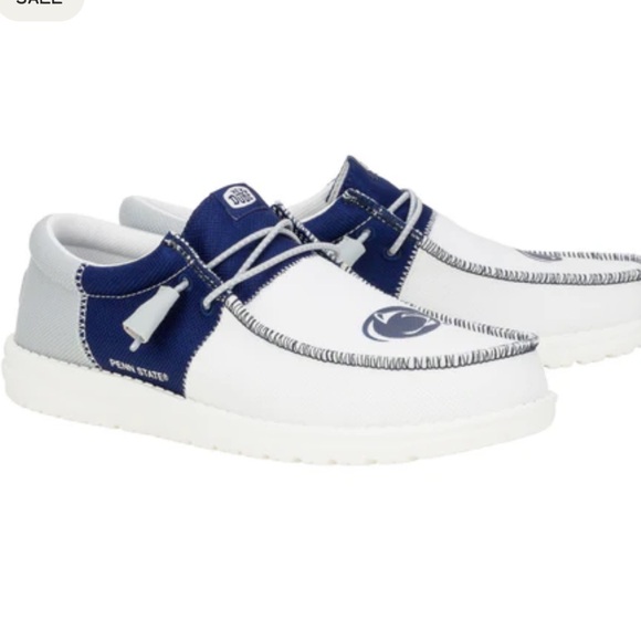 Hey Dude Mens Wally Tri Penn State shoes size 10 Blue and White - Picture 1 of 4